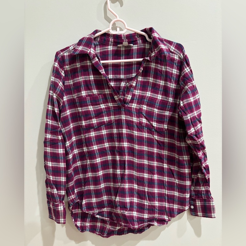 Loft plaid top